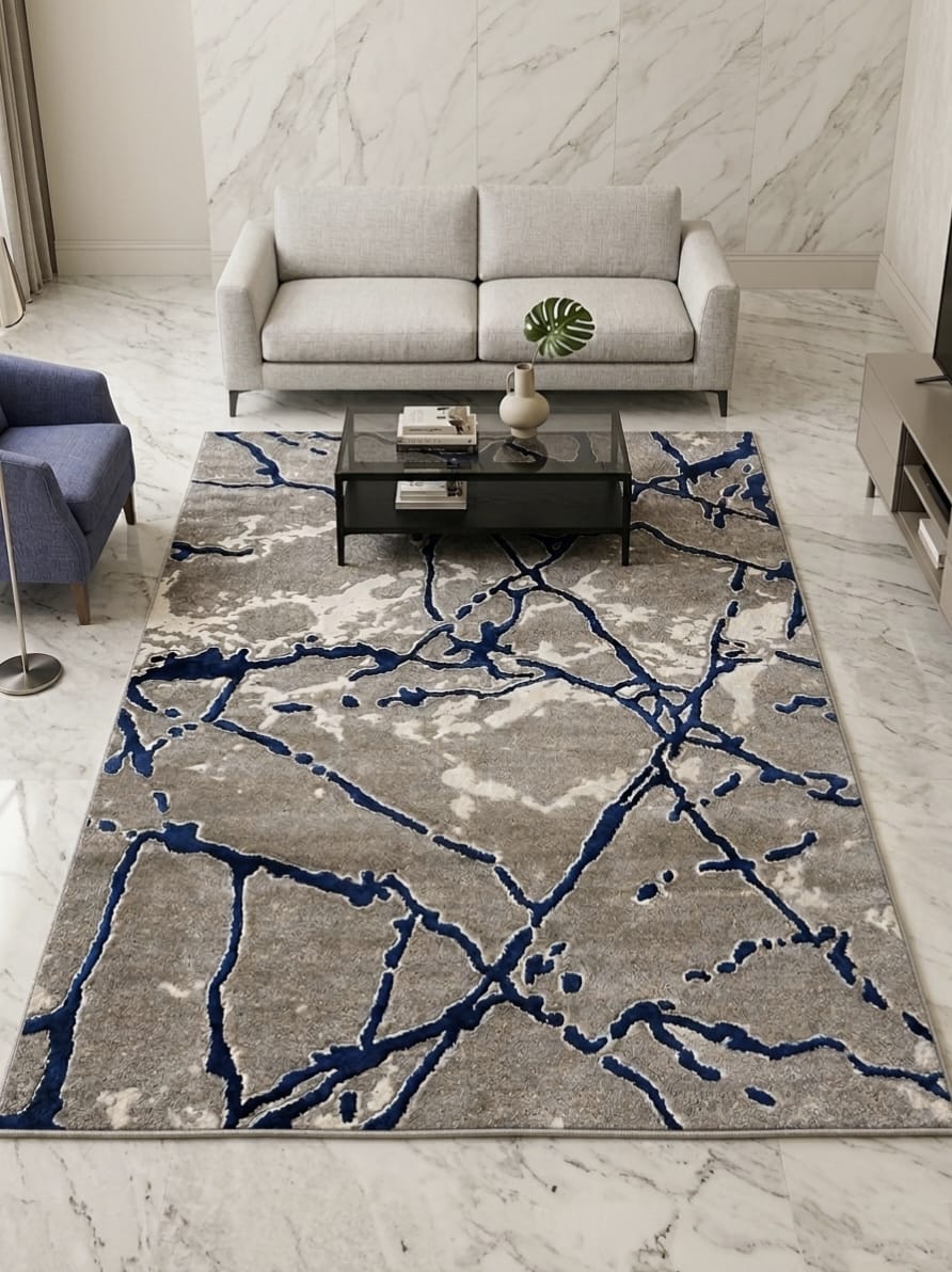 Modern Artistic Marble Carpet – Elegant Statement Rug