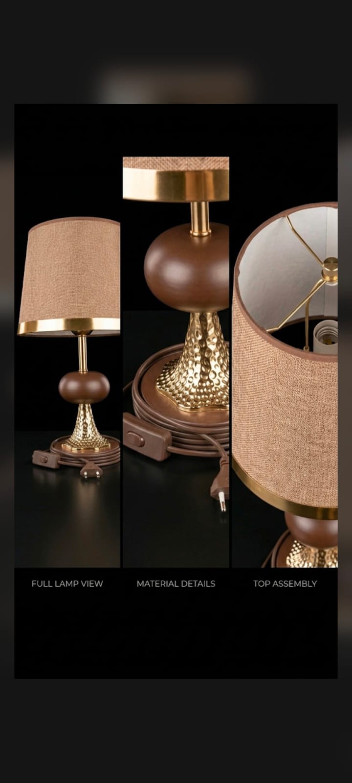 Modern Luxury Bedside Table Lamp | Elegant Fabric Shade Decorative Light