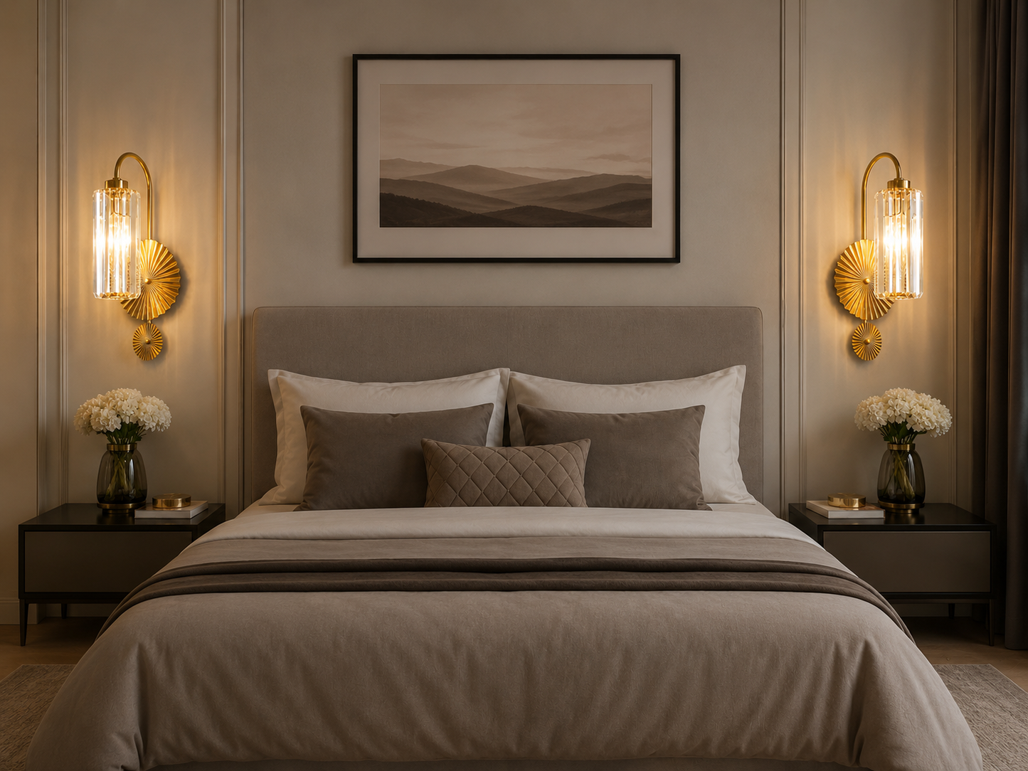 Premium Crystal Bedroom Wall Sconce