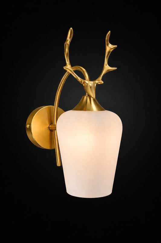 Luxury Deer Head Wall Light