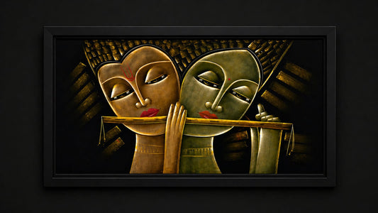 Divine Melody – 46 Inch Premium Modern Wall Painting (Framed)
