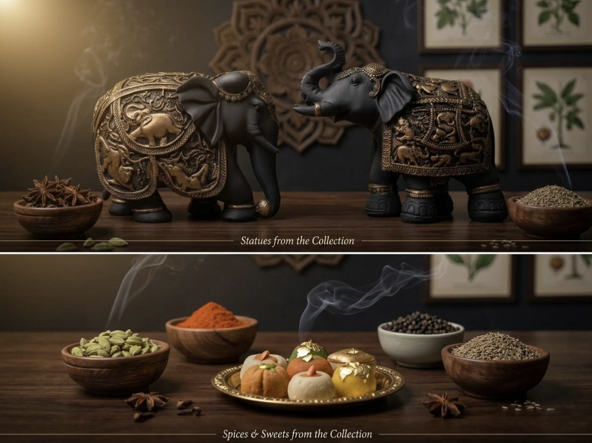 Premium Elephant Showpiece Set | Feng Shui Elephant Decor for Home & Office