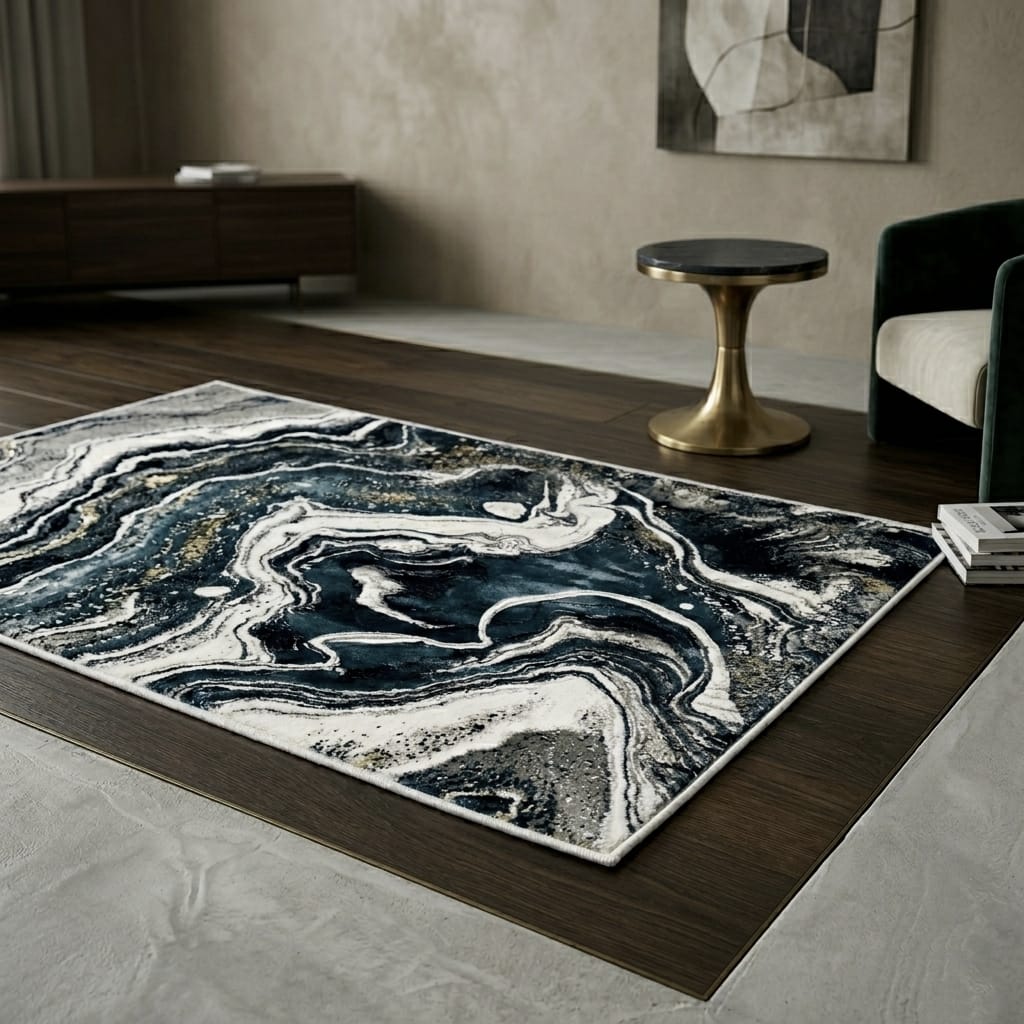 The Vista Marble Luxury Turkish Silk Rug
