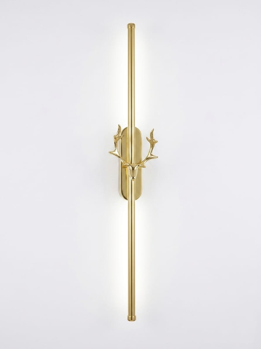 Luxury Gold Deer Antler Wall Light