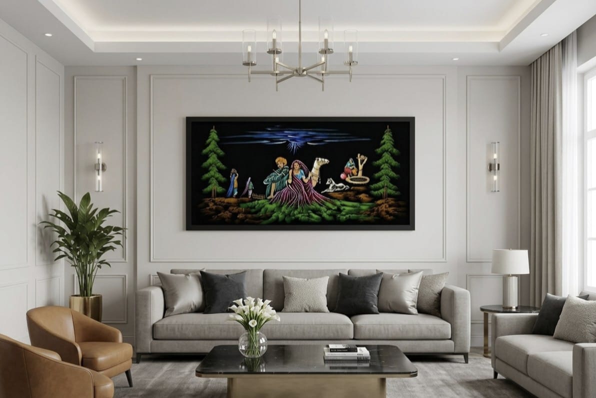 The Royal Desert Odyssey: Handcrafted Velvet Masterpiece