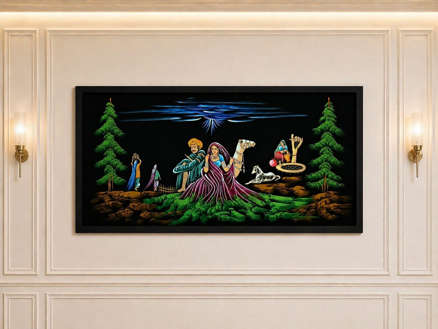 The Royal Desert Odyssey: Handcrafted Velvet Masterpiece