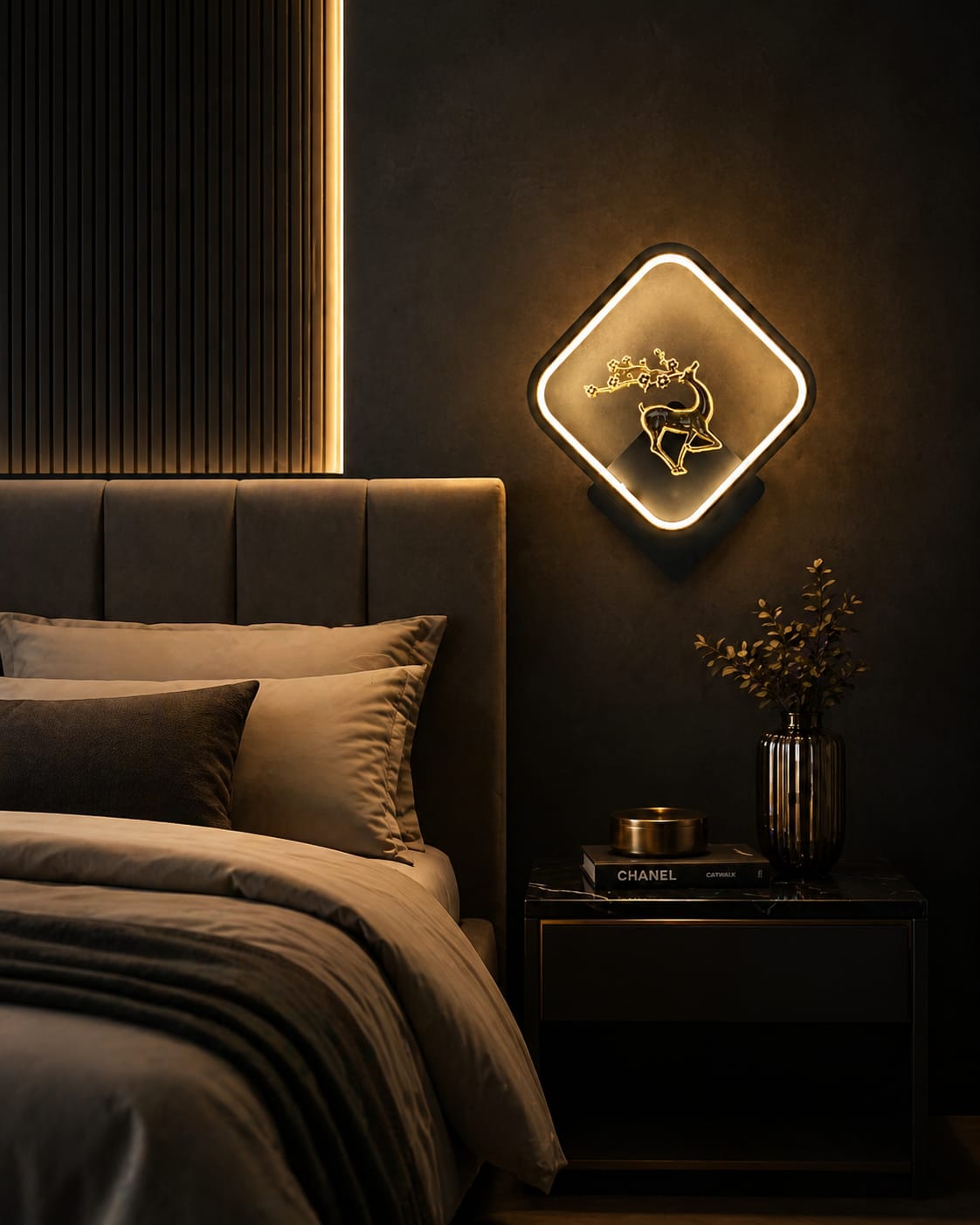 Elite Deer Frame LED Wall Lamp